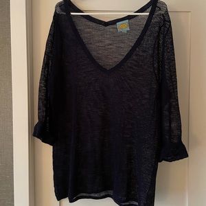 C&C California Sheer Light-weight Navy Sweater M